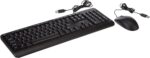 Lenovo 160 Keyboard & Mouse Wired Combo | Waterproof Exoskeleton | Splash Proof Keys | 1600 DPI Full Size Mouse | Non-Slip Scroll Wheel | Adjustable Keyboard Stand | 3 Yr Warranty