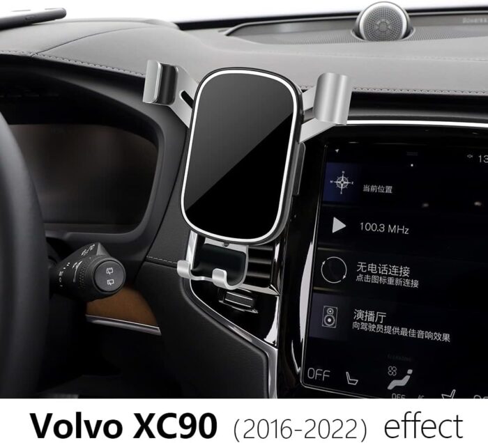 LUNQIN Car Phone Holder for Volvo XC90 2016 2017 2018 2019 2020 2021 2022 2023 2024 2025 and XC-90 Hybrid 2016-2025 Auto Interior Accessories Best Cell Phones Mount Cellphone Mobile Charging Cradle - Image 2
