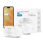 Meross WiFi Smart Switch Works with Apple HomeKit, DIY Smart Switch Module Remote and Voice Control Compatible with Alexa, Google Home, SmartThings, DIY Smart Switch for Electrical Appliances 2 Pack