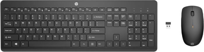 HP 230 Wireless Black Keyboard and Mouse Combo 1600 DPI Bluetooth Keyboard Mouse (18H24AA)
