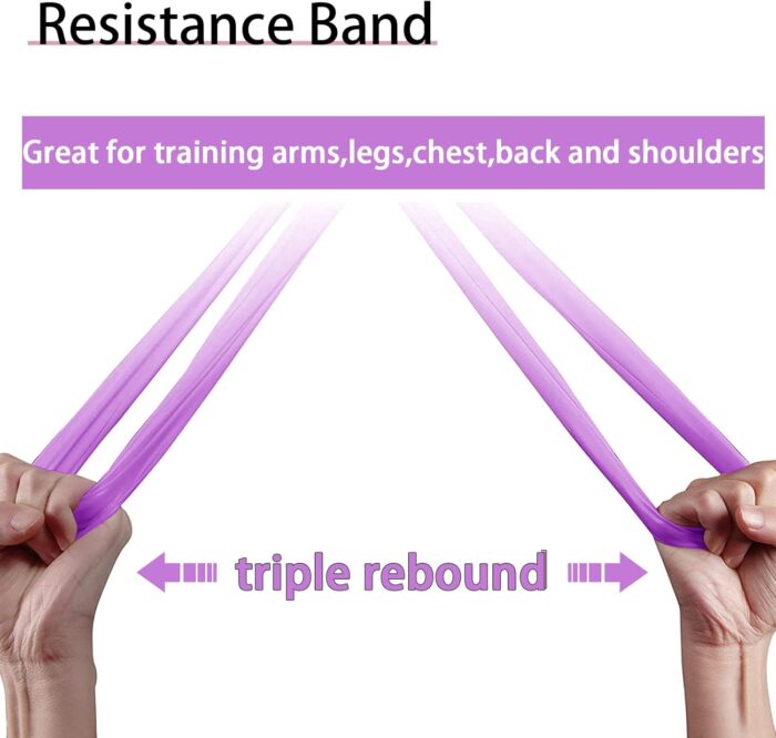 PROIRON 2 in 1 Resistance Bands Set - Includes Resistance Loop Bands, Physical Therapy Bands for Home Fitness, Stretching, Strength Training, Physical Therapy,Elastic Workout Bands for Whole Body - Image 3