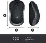 Logitech 910-002235 Logitech M185 Wireless Mouse, Swift Gray () - Image 9
