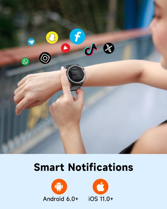 TRUEFREE Watch 1 Smart Watches for Men Women (Make/Answer Calls), 1.53" Fitness Tracker With Heart Rate SpO2 Sleep Stress Monitor 127 Sports Modes IP68 Waterproof, Smartwatch for iPhone Android Phones - Image 6