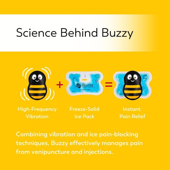 Buzzy Personal Vibrating Ice Pack – Non Invasive Pro Cold Pad Device for Single Patient Home Use (Striped) - Image 2