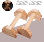 N/F 1 Pair Parallettes Gymnastics Calisthenics Handstand Bar Wooden Fitness Exercise Tools Training Gear Push-Ups Double Rod Stand - Image 5