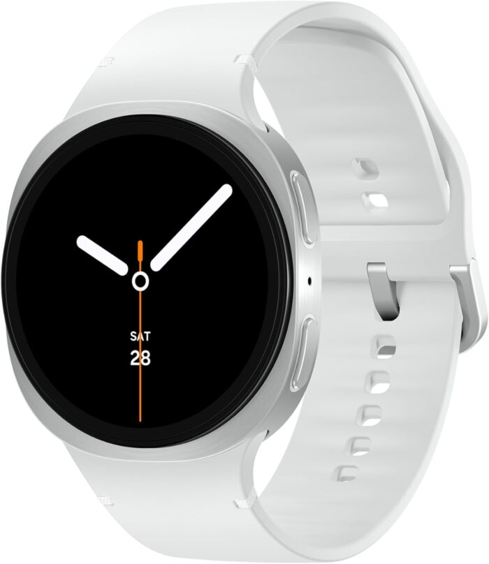 Samsung Galaxy Watch8 Silver, LTE, 44mm Smartwatch, Everyday Health Coach, Cushion Design, Dynamic Lug System, 3nm Processor, Sleep Coaching, Running Coach (UAE Version)