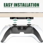 AMERTEER Under Desk Controller Mount | 2 Pack Gamepad Holder for PS5, PS4, Xbox, Switch | Adhesive Gaming Accessories Stand for Table or Shelf | Game Controller Organizer Hook (Black) - Image 3