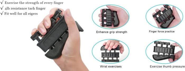 Set of 5 pieces Kit, Hand Grip Strengthener, Hand Extension Exerciser, Finger Exerciser, Workout Ring for Muscle Fitness Equipment 5-60kg Hand Grip Strengthener - Image 4