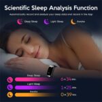 Fitness Tracker with 24/7 Heart Rate Sleep Blood Oxygen Monitor, IP67 Waterproof Smart Watch, 0.96'' Touch Color Screen, Step Counter Health Activity Trackers for Women Men (Black) - Image 3