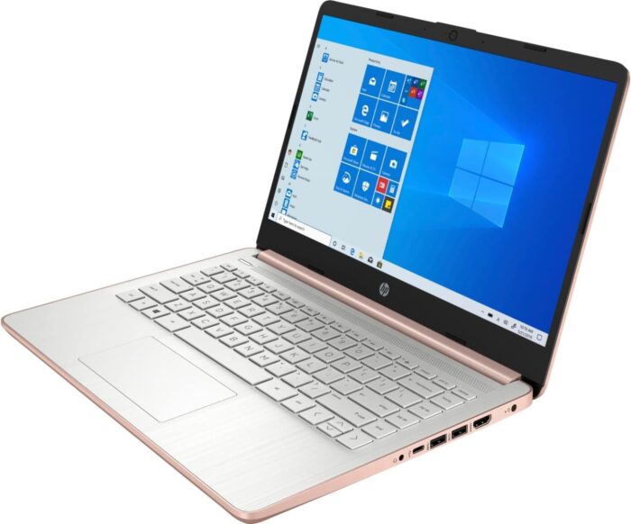 HP 14s Laptop with 14" Diagonal HD Touch Screen Display - Intel Pentium Silver N5030 Processor - Intel UHD Graphics- Backlit keyboard - 8GB DDR 4 Ram - 512GB NVMe SSD Win 11 - Rose Gold - Image 2
