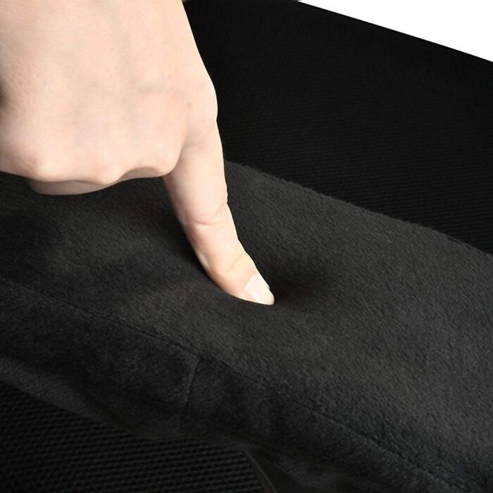 Aloudy Ergonomic Memory Foam Office Chair Armrest Pads, Comfy Gaming Chair Arm Rest Covers for Elbows and Forearms Pressure Relief(Set of 2), Stretch Fit, Black - Image 4