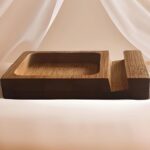 Bamboo Wooden Mobile Phone Stand with Tray | Elegant and Functional Desk Organizer | Natural Wood Smartphone Holder with Slot Tray for Keys, Coins and Accessories(Tray Stand) - Image 9