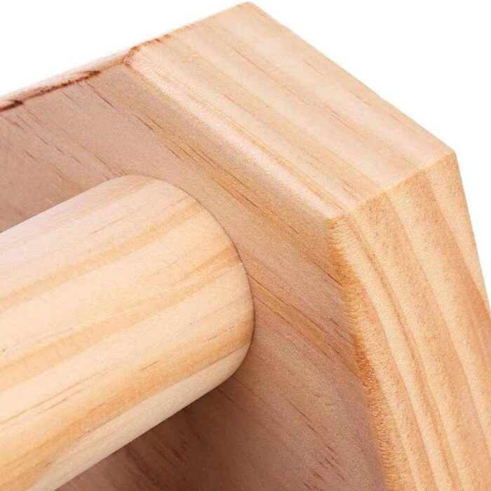 N/F 1 Pair Parallettes Gymnastics Calisthenics Handstand Bar Wooden Fitness Exercise Tools Training Gear Push-Ups Double Rod Stand - Image 6