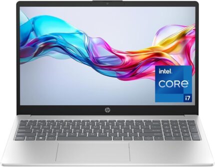 HP Laptop 15-fd0111ne, 15.6" Full HD Display, Intel® Core™ i7-1255U, 16GB RAM, 512GB SSD, Intel® Iris® Xe Graphics, Windows 11 Home, Keyboard English/Arabic, Natural silver [B21RHEA]