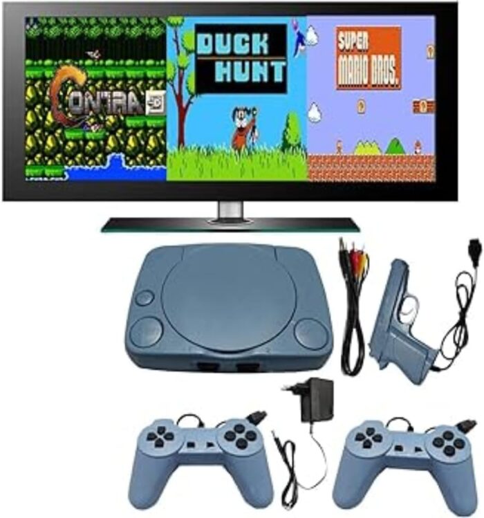 Techking (HOT Summer with 15 Years Warranty) Trendy 8 Bit LCD Plug Tv Video Gaming Console with Classic Inbuilt Game Like Super Mario Bros, Contra, Double Dragon 2, Duck Hunt, F1 Race - Image 2