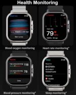 2-in-1 Smartwatch with TWS Earbuds | 2.01” HD Touchscreen, IP67 Waterproof Fitness Tracker | Bluetooth Wireless Headphones | Heart Rate, Blood Pressure, Sleep Monitor | Smart Watch for Men & Women - Image 6