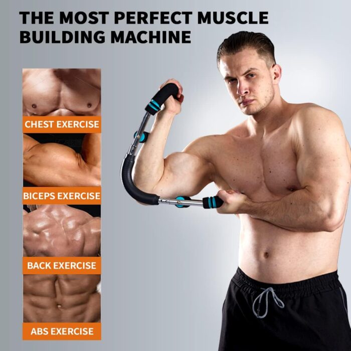 HOTWAVE Twister Arm Exerciser,Adjustable Spring Workout Bar, Forearm Triceps Chest Enhanced Exercise Strengthener,Portable Home Fitness Equipment - Image 2