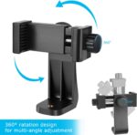 SharingMoment Premium Smartphone Holder/Vertical and Horizontal Tripod Mount Adapter Rotatable Bracket with 1/4 Inch Screw/Adjustable Clip for iPhone, Android Cell Phone, Selfie Stick, Camera Stand - Image 2