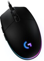 Logitech G203 2nd Gen Wired Gaming Mouse, 8,000 DPI, Rainbow Optical Effect LIGHTSYNC RGB, 6 Programmable Buttons, On-Board Memory, Screen Mapping, PC/Mac Computer and Laptop Compatible - Black