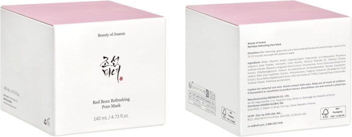 Beauty of Joseon Red Bean Pore Refreshing Mask Mud Cream Hydrating Wash Off Pack, Pore Cleansing Exfoliator, Korean Skin Care for Men and Women 140ml - Image 7
