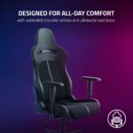 Razer Enki X Essential Gaming Chair: All-Day Comfort, Built-In Lumbar Arch, Optimized Cushion Density, Dual-Textured, Eco-Friendly Synthetic Leather, Memory Foam Head Cushion - Black & Green - Image 2