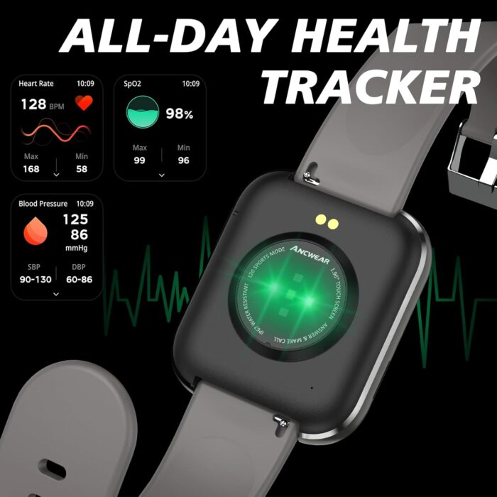 Smart Watch(Call Receive/Dial) for Men Women, 1.96" Fitness Tracker Watch with Heart Rate/SpO2/Sleep Monitor Pedometer Calories, 120+ Sports Modes, IP67 Waterproof Smartwatch for Android iOS Phones… - Image 6