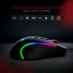 Redragon M612 Predator RGB Gaming Mouse, 8000 DPI Wired Optical Gamer Mouse with 11 Programmable Buttons & 5 Backlit Modes, Software Supports DIY Keybinds Rapid Fire Button - Black - Image 6