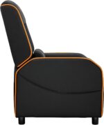 Cougar Ranger One Gaming Sofa, Breathable Woven Fabric, Side Storage Pocket, Headrest & Lumbar Pillow, Adjustable Design, Up To 150 Kg Capacity - Black & Orange - Image 9