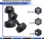 Hex Neoprene Dumbbell Set of 2 (3KG Each) – Home Gym Weights for Men & Women – Non-Slip Coated Fitness Equipment-/Black - Image 2