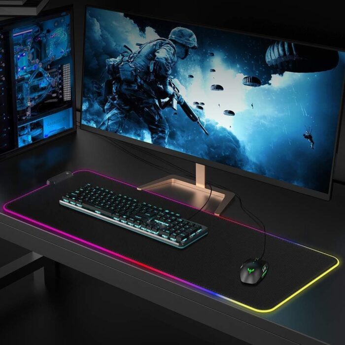 Goodstuff Rgb Gaming MoUSe Pad, Extra Large Soft Led Extended MoUSe Pad, Anti-Slip Rubber Base Computer Keyboard Mat - Image 5