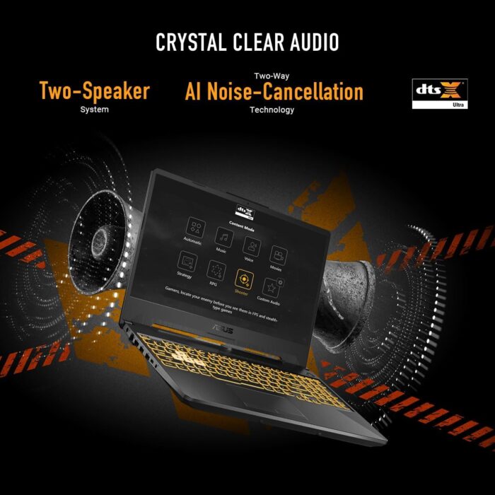 ASUS TUF Gaming A15 Gaming Laptop, 15.6” FHD 144Hz Display, NVIDIA® GeForce RTX™ 3050, AMD Ryzen™ 5 7535HS, 8GB DDR5, 512GB PCIe® Gen4 NVMe™ SSD, Wi-Fi 6, Windows 11, FA506NC-ES51 - Image 4