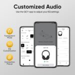 QCY H3 ANC Wireless Headphones Active Noise Cancelling, Hi-Res Audio Over-Ear Headphones Bluetooth 5.4, 60H Playtime, Multipoint Connection Foldable Headset (White) - Image 8