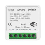 Sanofuturion WiFi Smart Switch Module, Mini DIY Breaker Module, Compatible with Tuya/Smart Life, Alexa, Google Home, Fits Behind Rocker Wall Switch, Support 1/2 Way Switch,Need Neutral Wire (1Pack)