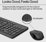 HP 330 Wireless Keyboard and Mouse Combo - 2.4 Ghz Wireless USB Receiver - Chiclet Keys, 12 Keyboard Shortcuts - 1600 DPI Multi-Surface Mouse - LED Num Lock, Caps Lock, Scroll Lock (2V9E6AA) - Image 6