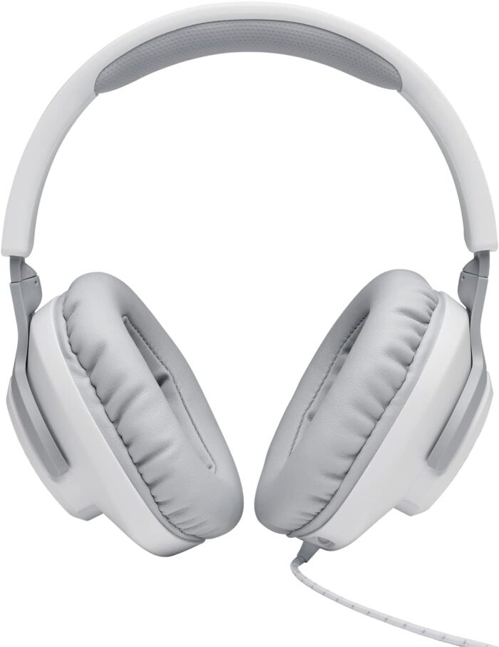 Jbl Quantum 100 Wired Over-Ear Gaming Headset With A Detachable Voice-Focus Boom Mic, Quantumsound Signature, Lightweight Headband, Memory Foam Ear Cushion, Pc And Gaming Console Compatible - White - Image 2