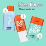 Bubble Skincare New Faces Gift Set - Skincare Set Includes Exfoliating Gel Cleanser, Balancing Facial Toner Mist + Hydrating Face Cream for Dry Skin - Skincare for Teens + Adults - Image 2