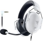 Razer BlackShark V2 X PlayStation licensed Gaming Headset: 50mm Drivers, Cardioid Mic, Lightweight, Noise Isolating Earcups, for PS5, Xbox Series X, PC, Switch via 3.5 mm Audio Jack - White