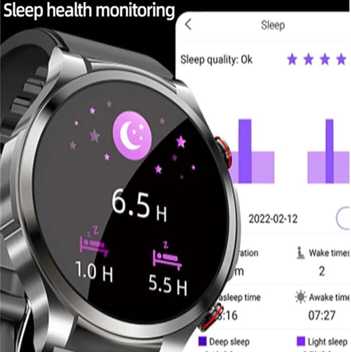 Comprehensive Health Monitoring Smart Watch with ECG Blood Glucose Sugar PPG Fitness Tracker 1.32" Full Touch Screen W11 Multi-Sport Modes Long Battery IP68 Waterproof - Image 4