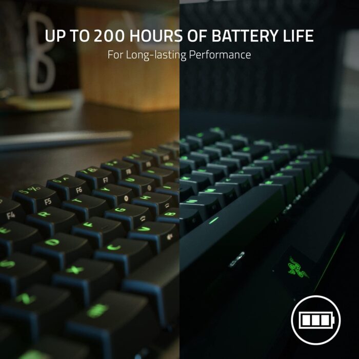 Razer BlackWidow V3 Mini HyperSpeed - Phantom Edition, 65% Wireless Mechanical Gaming Keyboard, Yellow Mechanical Switches, RGB customizable backlighting, Doubleshot ABS keycaps, US Layout - Black - Image 5