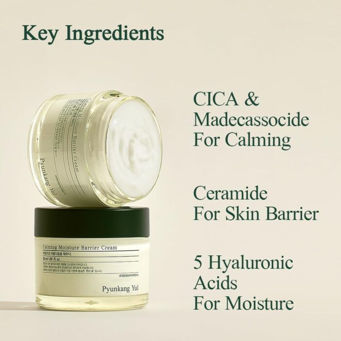 [PKY] Pyunkang Yul Calming Moisture Nourishing Cream Instantly Soothes Sensitive Skin, Face Moisturizer for Healthy Skin Vitality with Collagen, Vegan, Korean Skincare (1.69 Fl. Oz, 50ml) - Image 6