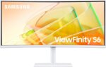 Samsung ViewFinity S6 S65TC Ultra-WQHD 100Hz AMD FreeSync Thunderbolt 4 Monitor, 34 Inch Size, Black