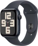 Apple Watch SE (2nd Gen) GPS 44mm Smartwatch with Midnight Aluminium Case with Midnight Sport Band - M/L. Fitness and Sleep Trackers, Crash Detection, Heart Rate Monitor, Retina Display