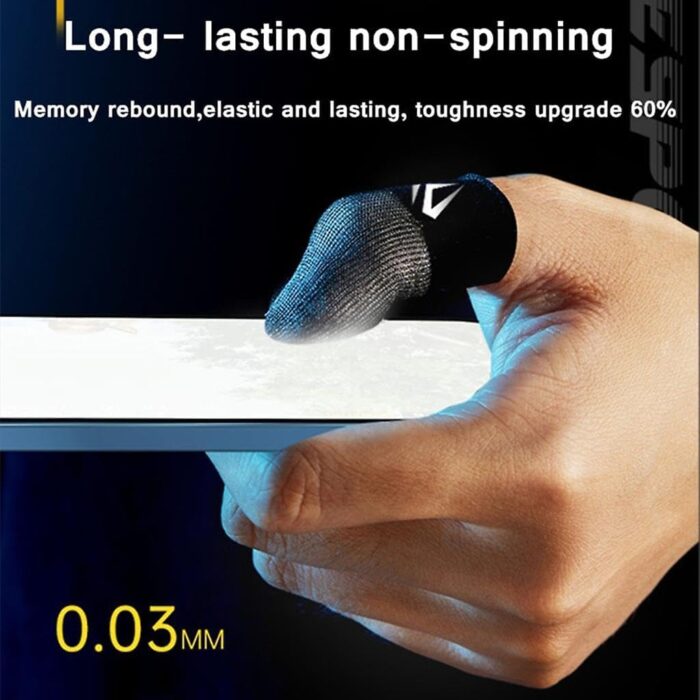 4 Pieces Finger Sleeves Trigger for Gaming,Small Finger Gloves Anti-sweat Gaming Accessories - Image 2