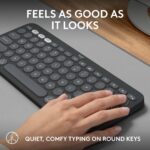 Logitech Pebble Keys 2 K380s, Multi-Device Bluetooth Wireless Keyboard with Customisable Shortcuts, Slim and Portable, Easy-Switch for Windows, macOS, iPadOS, Android, Chrome OS, ARA Layout - Graphite - Image 3