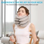 Angju Neck Stretcher with Neck Brace, Cervical Traction Device, Neck Pain Relief Tool, Adjustable Inflatable Cervical Brace,Home Use Neck Decompression Device New Technology Breathable Fabric - Image 7