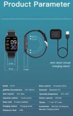 Smarties AE Stylish Smart Watch for Girls Boys Kids Teens Men Women with Blood Pressure Monitor Fitness Tracker Call and Message Notification (Purple) - Image 8