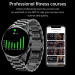 FILIEKEU Men Women Smart Watch Bluetooth Calls Heart Rate Sleep Monitor Steps Mens Smart Watch IP67 Waterproof Fitness Tracker Casual Black Stainless Steel Smart Watches for Android iOS - Image 4