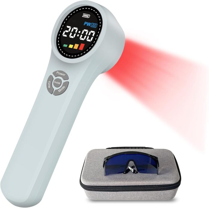 Yoveck Red Light Therapy Device, 4x980nm, 4x810nm, 16x660nm, Handheld Red Light Therapy for Body or Dogs Pain Relief, Joint Muscle, Ankle and More, for Pets, Near Infrared Light Therapy at Home