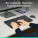 Logitech MK540 Advanced Wireless Keyboard and Mouse Combo for Windows, 2.4 GHz Unifying USB-Receiver, Multimedia Hotkeys, 3-Year Battery Life, for PC, Laptop, Arabic Layout - Black - Image 2