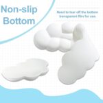 Leolee Keyboard Cloud Wrist Rest & Mouse Wrist Rest Set, White Cloud Wrist Rest w/ Leather Surface Non-Slip Base Cloud Palm Rest Relieve Wrist & Arm Pain PC Gaming/Office/Computer/Laptop(CD001) - Image 5